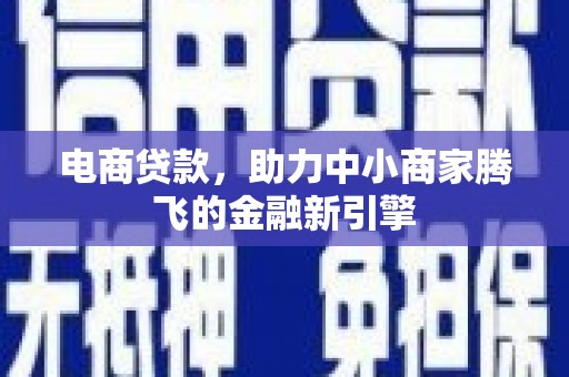 新泰电商贷款，助力中小商家腾飞的金融新引擎