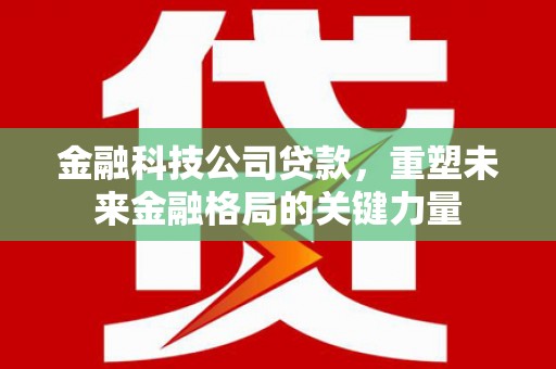 乌马河金融科技公司贷款，重塑未来金融格局的关键力量