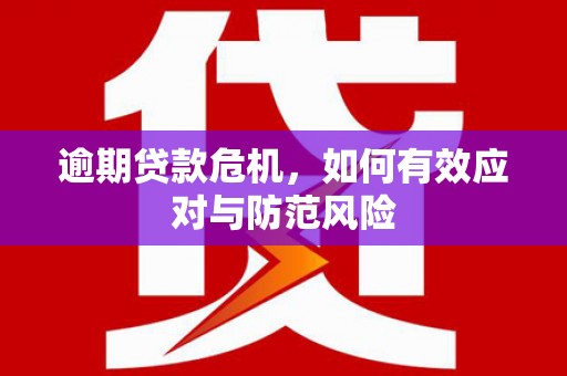 徐水逾期贷款危机，如何有效应对与防范风险