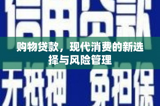 清新购物贷款，现代消费的新选择与风险管理