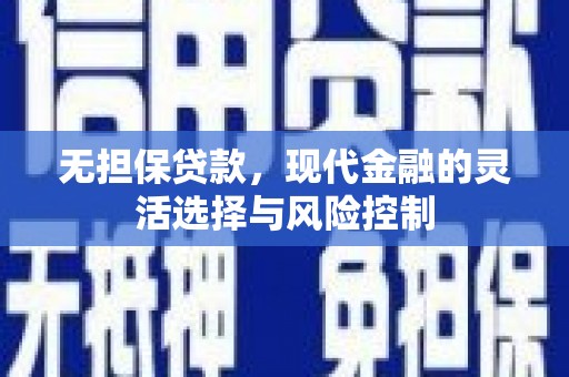 南充无担保贷款，现代金融的灵活选择与风险控制