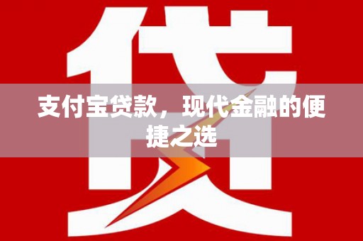 东方支付宝贷款，现代金融的便捷之选