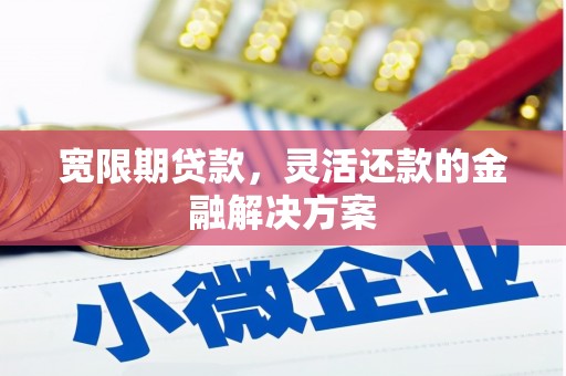 宜城宽限期贷款，灵活还款的金融解决方案