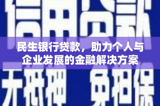 沙湾民生银行贷款，助力个人与企业发展的金融解决方案
