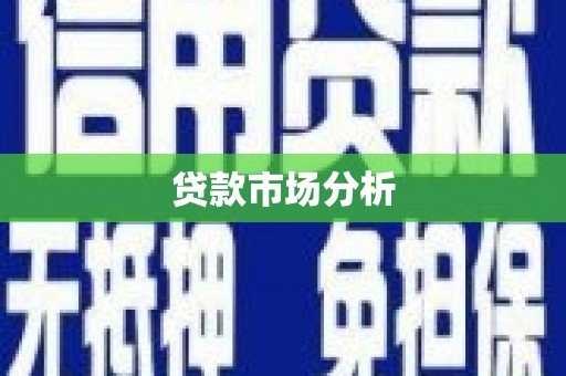 缙云贷款市场分析