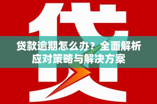 嘉禾贷款逾期怎么办？全面解析应对策略与解决方案