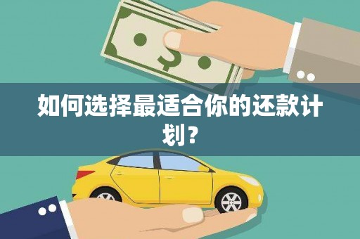 惠济如何选择最适合你的还款计划？